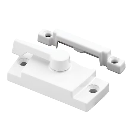 Prime-Line Window Sash Lock 2-1/16 H/C w/Keeper 2-1/16 H/C Die White w/Screws (Single Pack) F 2912